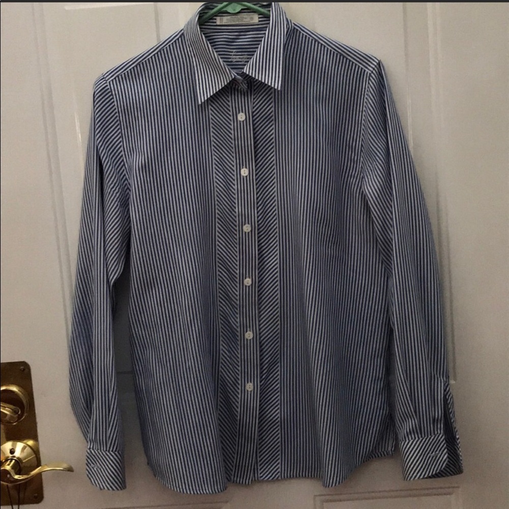 Foxcroft Striped Button Down Shirt - Like New!